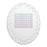 Shakespeare Retro Ceramic Oval Ornament