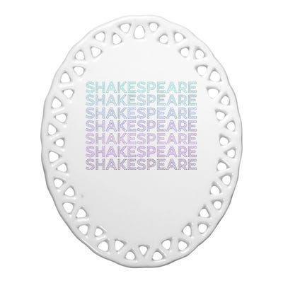 Shakespeare Retro Ceramic Oval Ornament