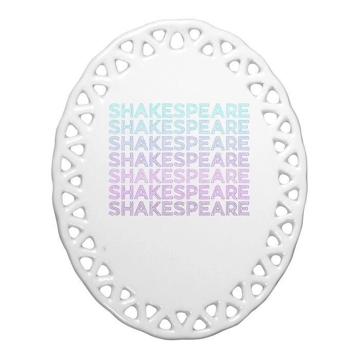 Shakespeare Retro Ceramic Oval Ornament