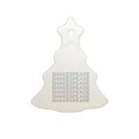 Shakespeare Retro Ceramic Tree Ornament