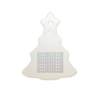 Shakespeare Retro Ceramic Tree Ornament