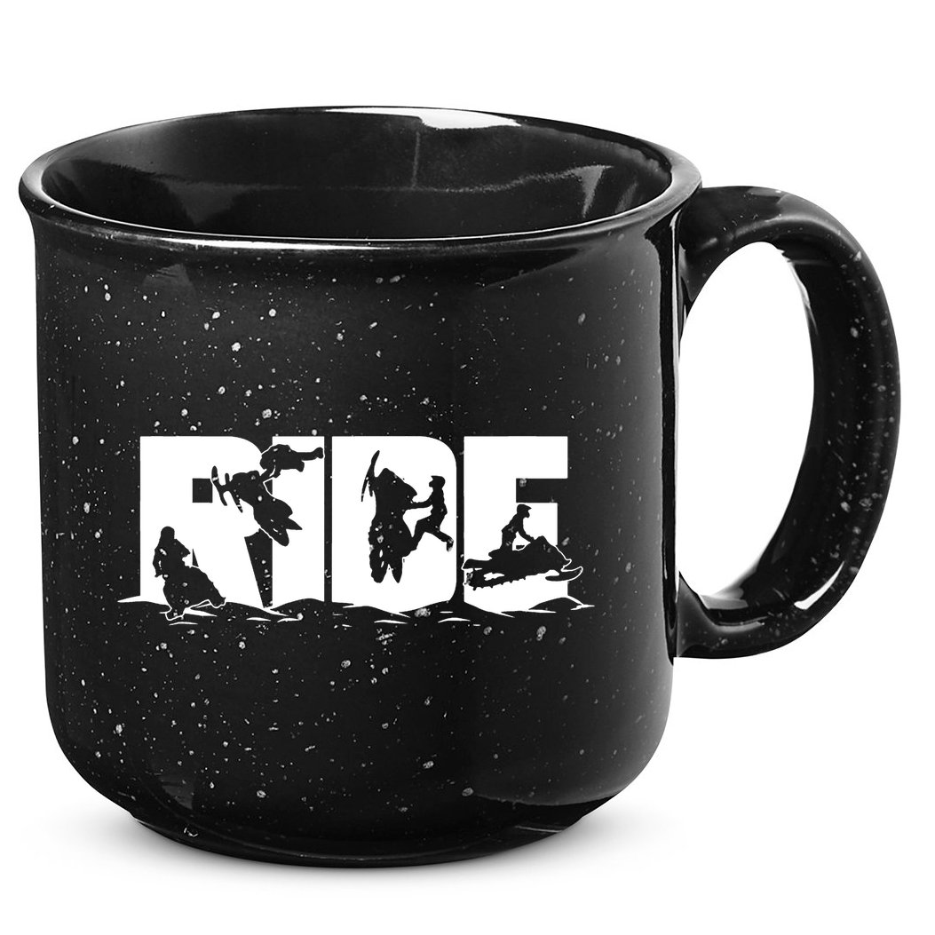 Snowmobile Ride Snowmobiling Winter Sport 15oz Campfire Ceramic Mug