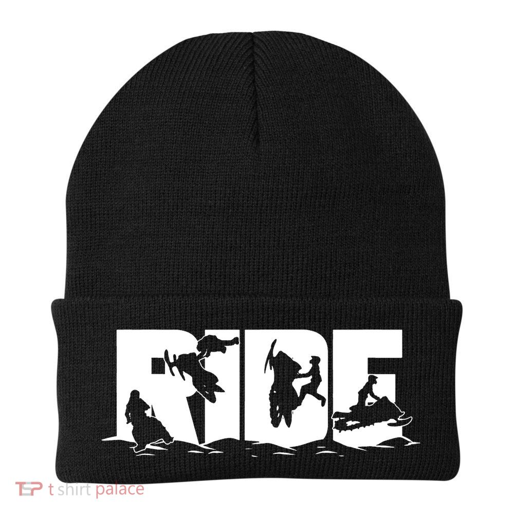 Snowmobile Ride Snowmobiling Winter Sport Beanie