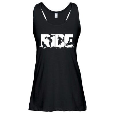 Snowmobile Ride Snowmobiling Winter Sport Ladies Essential Flowy Tank