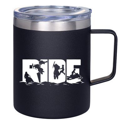 Snowmobile Ride Snowmobiling Winter Sport 12oz Stainless Steel Coffee Mug