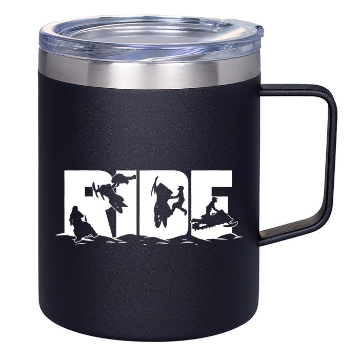 Snowmobile Ride Snowmobiling Winter Sport 12oz Stainless Steel Coffee Mug