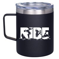 Snowmobile Ride Snowmobiling Winter Sport 12oz Stainless Steel Coffee Mug