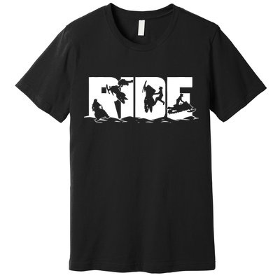 Snowmobile Ride Snowmobiling Winter Sport Premium T-Shirt