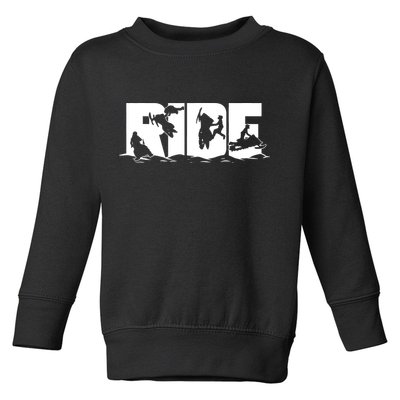 Snowmobile Ride Snowmobiling Winter Sport Toddler Sweatshirt