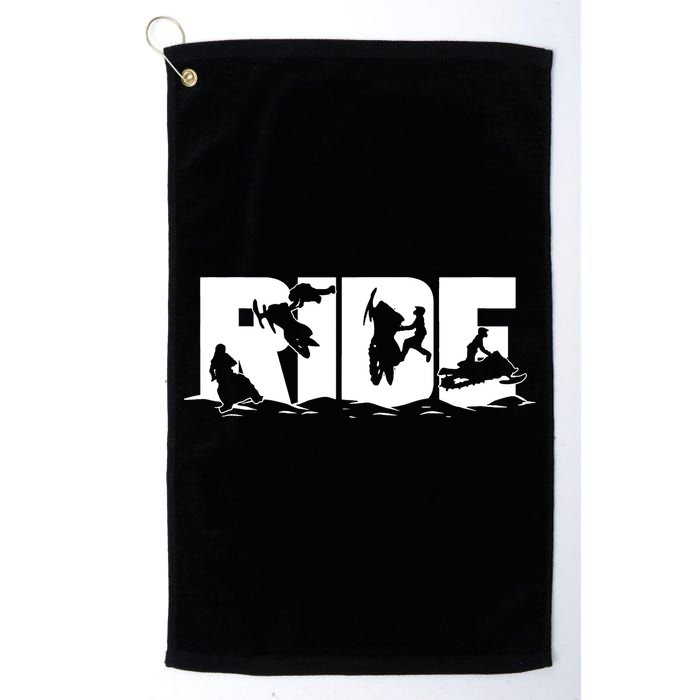 Snowmobile Ride Snowmobiling Winter Sport Golf Towel