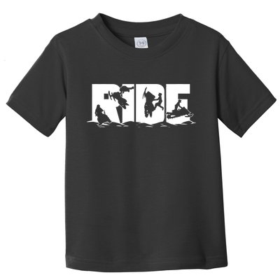 Snowmobile Ride Snowmobiling Winter Sport Toddler T-Shirt