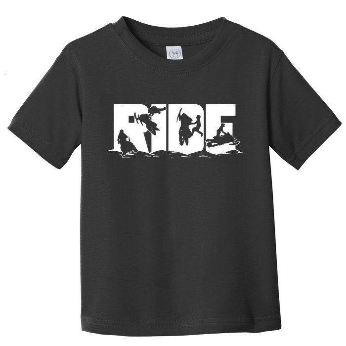 Snowmobile Ride Snowmobiling Winter Sport Toddler T-Shirt