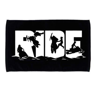 Snowmobile Ride Snowmobiling Winter Sport Microfiber Hand Towel