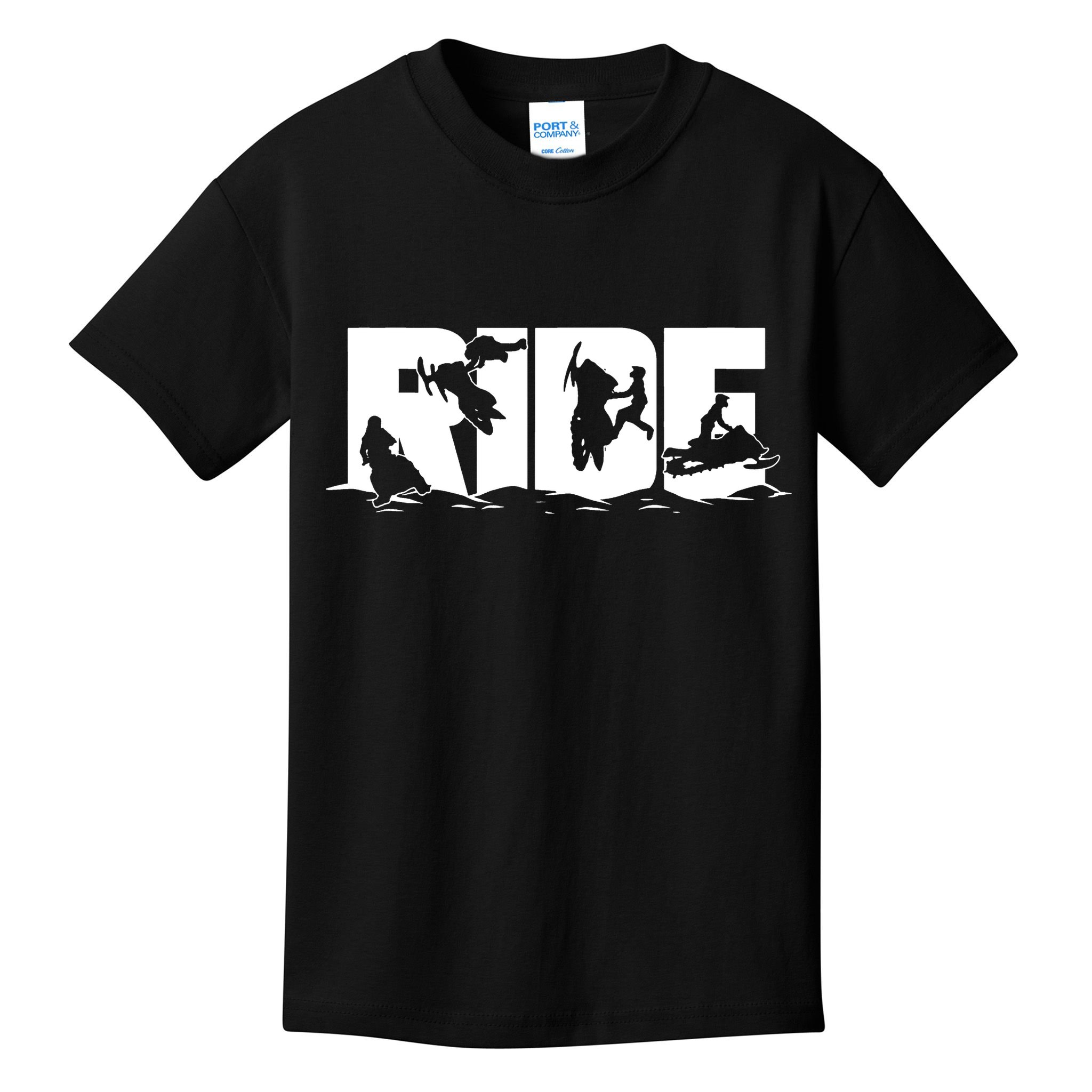 Snowmobile Ride Snowmobiling Winter Sport Kids T-Shirt
