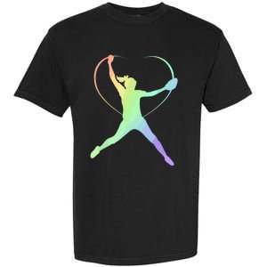 Soft Rainbow Softball Gifts For Teen Girl Pitcher Patterned Garment-Dyed Heavyweight T-Shirt