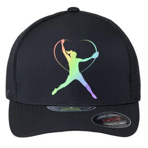 Soft Rainbow Softball Gifts For Teen Girl Pitcher Patterned Flexfit Unipanel Trucker Cap