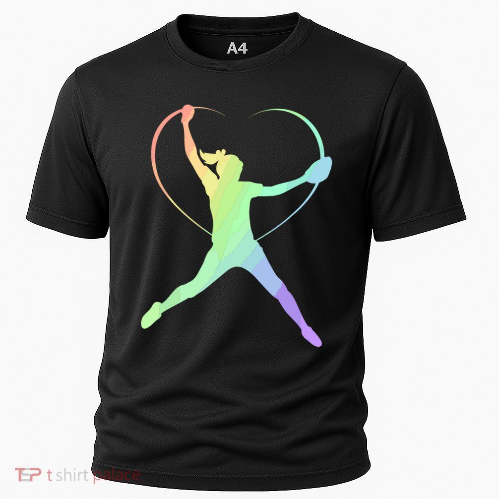 Soft Rainbow Softball Gifts For Teen Girl Pitcher Patterned Performance Shirt