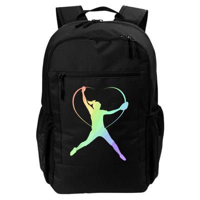 Soft Rainbow Softball Gifts For Teen Girl Pitcher Patterned Backpack