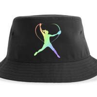 Soft Rainbow Softball Gifts For Teen Girl Pitcher Patterned Sustainable Bucket Hat