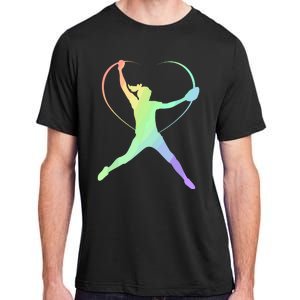 Soft Rainbow Softball Gifts For Teen Girl Pitcher Patterned Adult ChromaSoft Performance T-Shirt