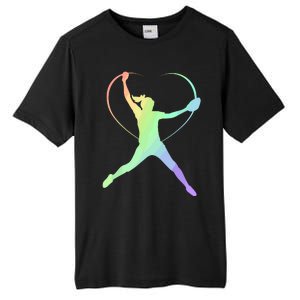 Soft Rainbow Softball Gifts For Teen Girl Pitcher Patterned Tall Fusion ChromaSoft Performance T-Shirt