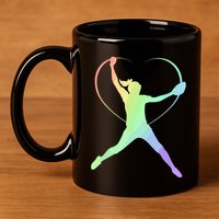 Soft Rainbow Softball Gifts For Teen Girl Pitcher Patterned 11oz C Handle Ceramic Mug