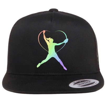 Soft Rainbow Softball Gifts For Teen Girl Pitcher Patterned Flatbill Hat