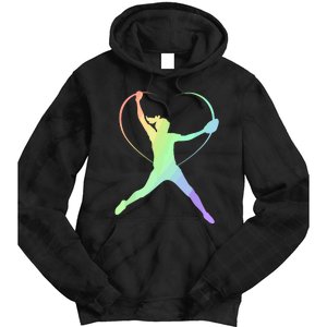 Soft Rainbow Softball Gifts For Teen Girl Pitcher Patterned Tie Dye Hoodie