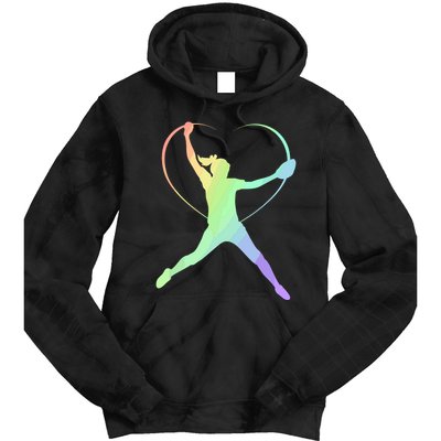 Soft Rainbow Softball Gifts For Teen Girl Pitcher Patterned Tie Dye Hoodie