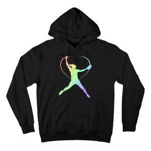 Soft Rainbow Softball Gifts For Teen Girl Pitcher Patterned Tall Hoodie