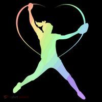 Soft Rainbow Softball Gifts For Teen Girl Pitcher Patterned Kids T-Shirt