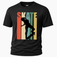 Skateboarding Retro Style Skater Skateboard Great Gift Cooling Performance Crew T-Shirt