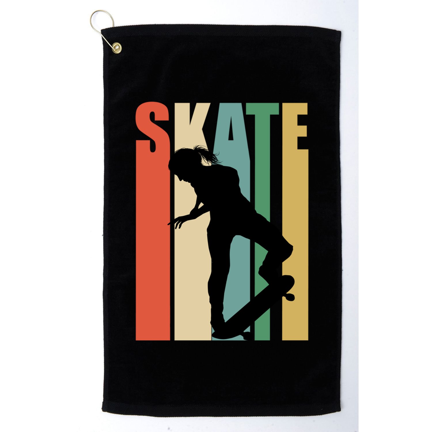 Skateboarding Retro Style Skater Skateboard Great Gift Golf Towel