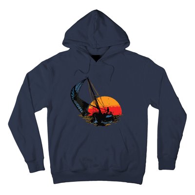 Sailing Retro Sailor Ship Sailboat Vintage Wingsail Hoodie