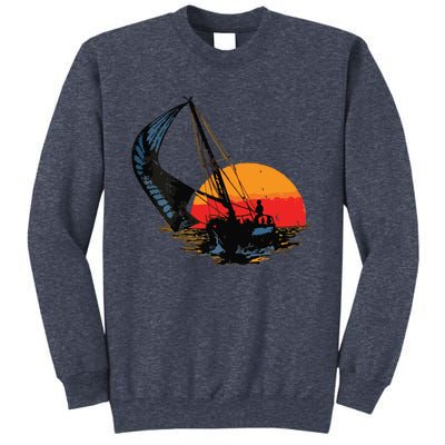 Sailing Retro Sailor Ship Sailboat Vintage Wingsail Sweatshirt