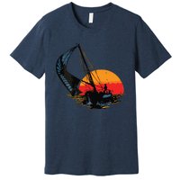 Sailing Retro Sailor Ship Sailboat Vintage Wingsail Premium T-Shirt