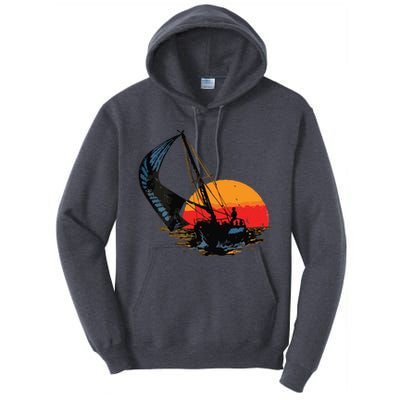 Sailing Retro Sailor Ship Sailboat Vintage Wingsail Tall Hoodie