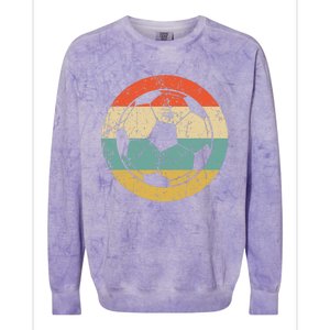 Soccer Retro Soccer Ball Colorblast Crewneck Sweatshirt