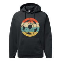 Soccer Retro Soccer Ball Performance Fleece Hoodie