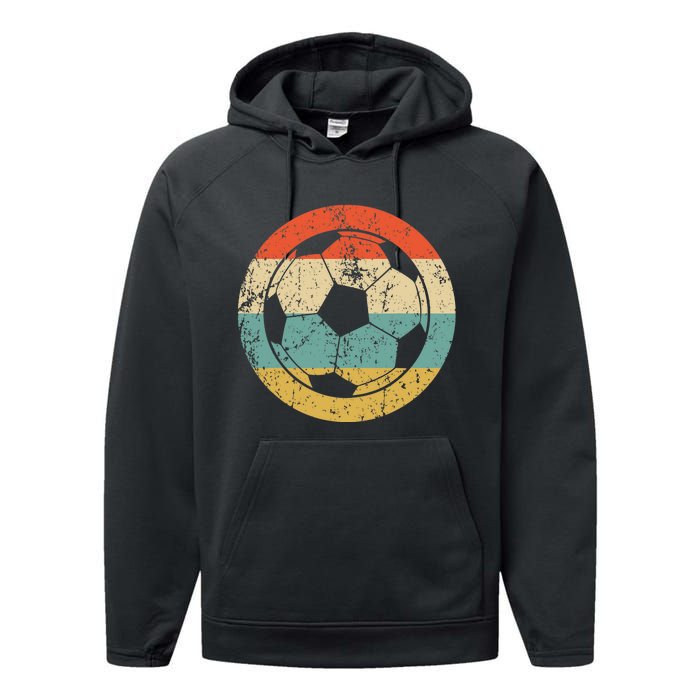 Soccer Retro Soccer Ball Performance Fleece Hoodie