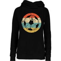 Soccer Retro Soccer Ball Womens Funnel Neck Pullover Hood