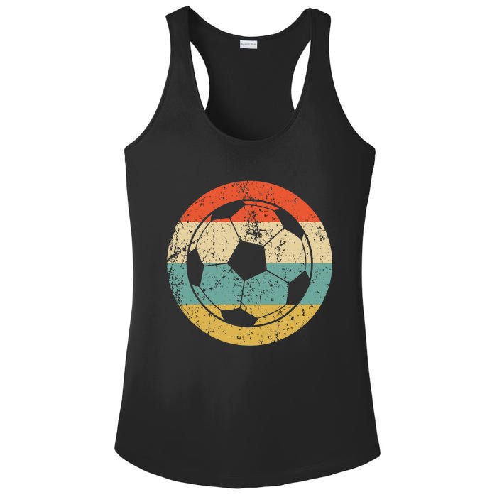 Soccer Retro Soccer Ball Ladies PosiCharge Competitor Racerback Tank