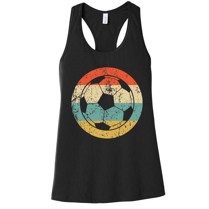 Soccer Retro Soccer Ball Women's Racerback Tank