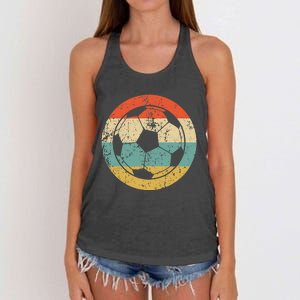 Soccer Retro Soccer Ball Women's Knotted Racerback Tank