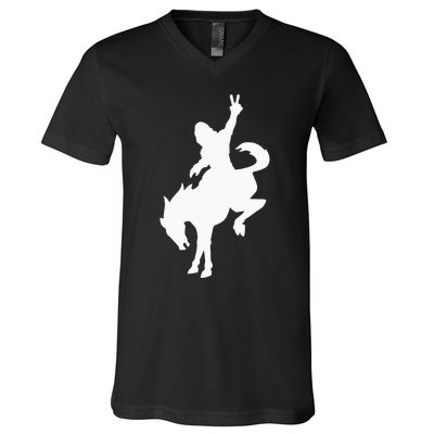 Sasquatch Riding V-Neck T-Shirt