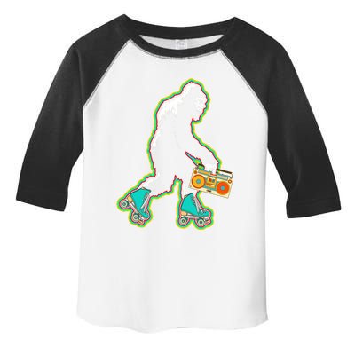 Sasquatch Roller Skater Bigfoot Skate Vintage Roller Skating Gift Toddler Fine Jersey T-Shirt