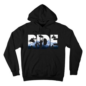 Snowmobile Ride Snow Mountain Snowmobiling Winter Sport Hoodie