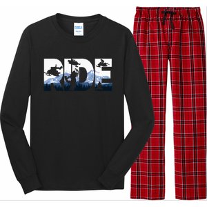 Snowmobile Ride Snow Mountain Snowmobiling Winter Sport Long Sleeve Pajama Set