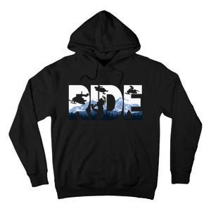 Snowmobile Ride Snow Mountain Snowmobiling Winter Sport Tall Hoodie