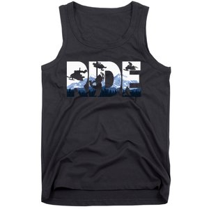 Snowmobile Ride Snow Mountain Snowmobiling Winter Sport Tank Top